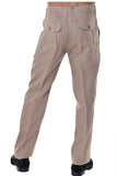 Bohio Mens Casual Summer Linen Drawstring Pants - MLP19 taupe back 