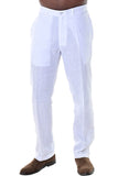Bohio Men's 100% Linen Casual Summer Flat Front Pants in (5) Colors - MLP50