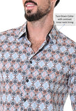 Bohio Mens Casual Print Shirt - Vacay Long Sleeve Button Up Night Life - MXL1667