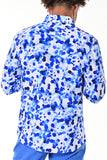 Bohio Mens Casual Print Shirt - Vacay Long Sleeve Button Up Night Life - MXL1684 back